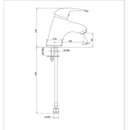 Фото Смеситель для раковины Paini Smile 39CR205CAKM хром