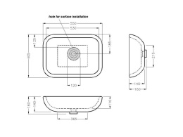 Фото Накладная раковина Hatria Happy hour (Y0QQ01) белый