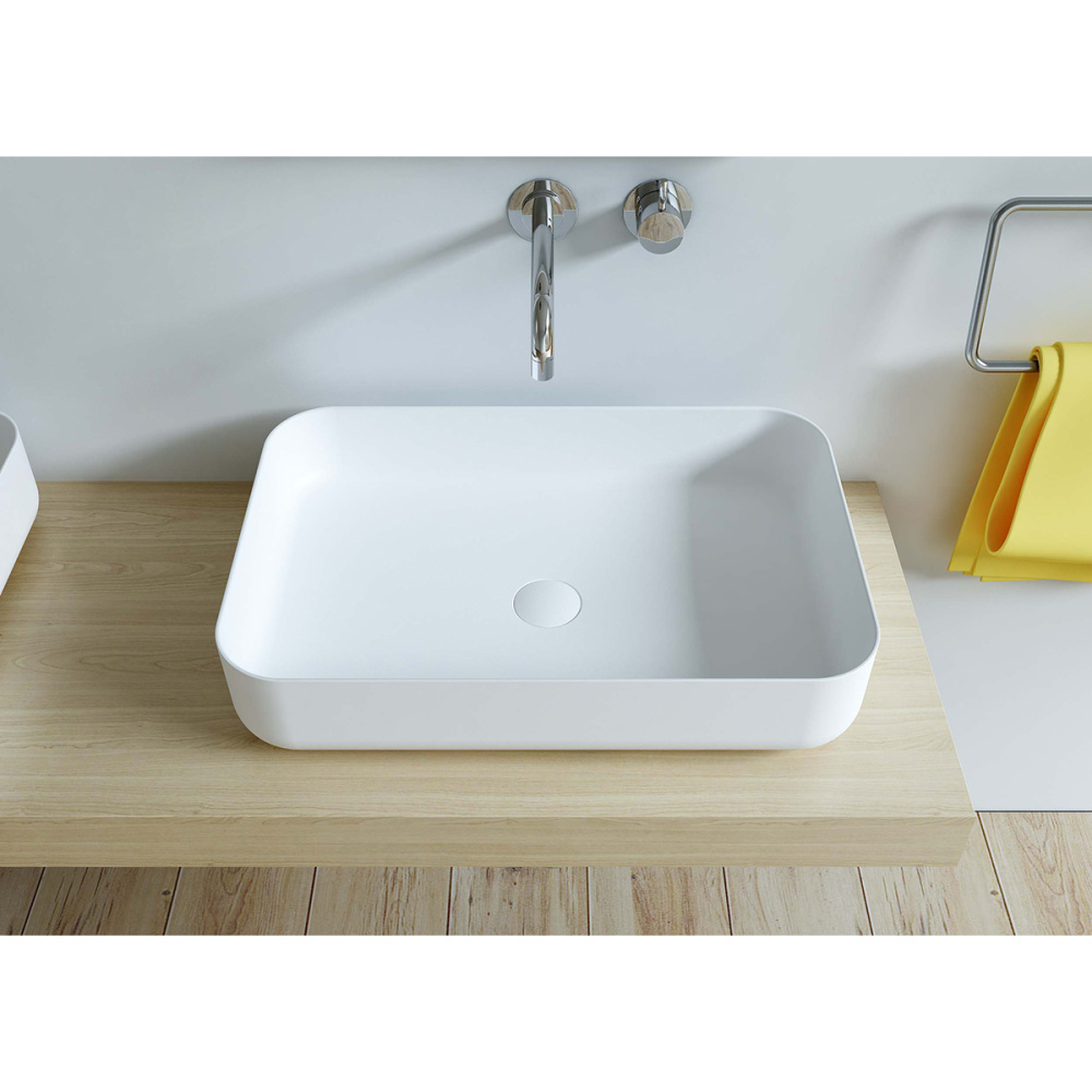 Раковина накладная Azario  (AZ-1358S) Белый матовый