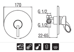 NOBILI Oz OZ108CR Смеситель для душа (хром)