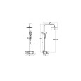 Душевая система VitrA Core Round (Кор Раунд) A4730936EXP с термостатическим смесителем и ручным душе