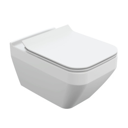 Cersanit  63115 Подвесной клееный унитаз CREA SQUARE Clean On DPL EO slim