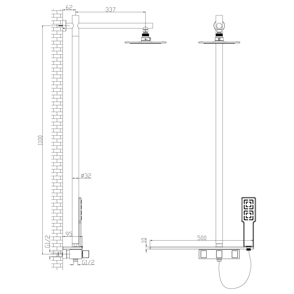 Фото Душевая система для ванны Lemark Tropic (LM7001C)