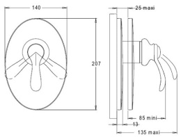 Смеситель для душа Jacob Delafon Fairfax E10242-4