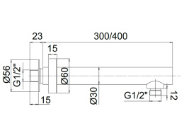 Фото Держатель настенный верхнего душа Mamoli Hipster 348L301 chrome