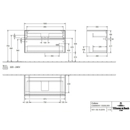 Villeroy Boch Collaro C02000VK Тумба под раковину 1000х500 мм (Soft Grey)