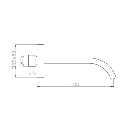 Излив для ванны BelBagno ROMANO ROM-BC-CRM