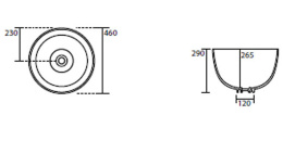Фото Раковина Kerasan Ciotola накладная 46 х 46 x 29 см