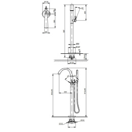 Фото Смеситель Toto ZN TBP01301R напольный, хром