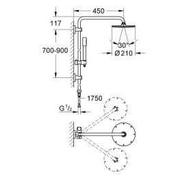 Душевая система Grohe Rainshower System (27030000) хром