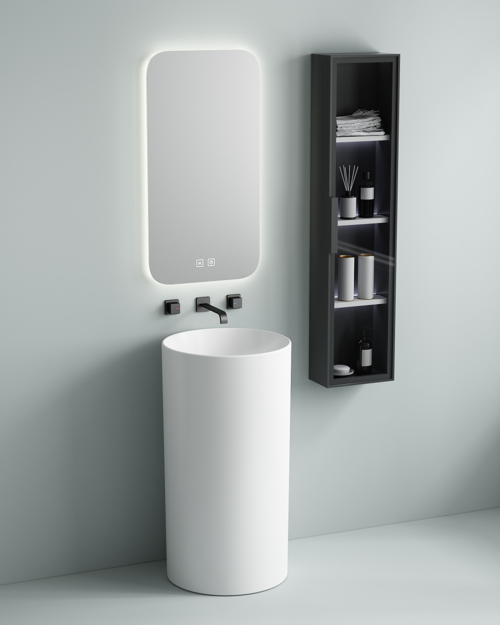 Фото Раковина напольная SantiLine (SL-4014) белый