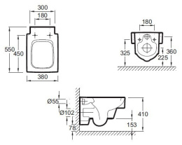 Подвесной унитаз Jacob Delafon Terrace EDA102-00