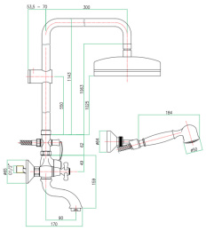 Фото Душевая система Fiore Margot (26CR0619) хром