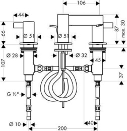 Фото Hansgrohe Axor Steel 35033800 Смеситель для раковины (нерж.сталь)