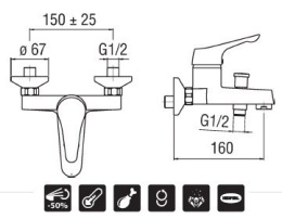 Nobili Skipper SK11110/1CR Смеситель для ванны (хром)