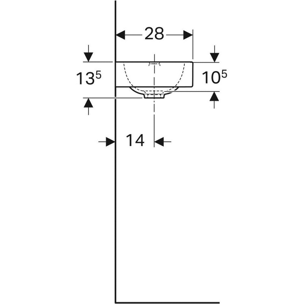 Geberit iCon xs 124736000 Раковина, подвесная