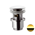 Донный клапан с переливом 1”1/4 Remer 905CC2114DO, золото глянцевое