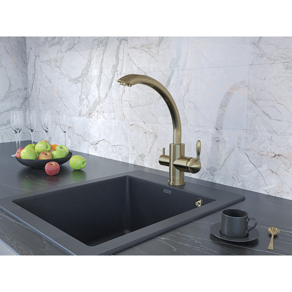 Смеситель для кухни Paulmark Essen (Es213001-BR) бронза