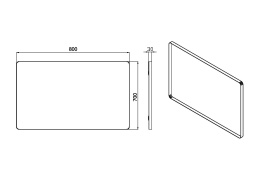 Фото Armadi Art 544/2 Зеркало Vallessi с круговой тыльной подсветкой 80*70, IP24