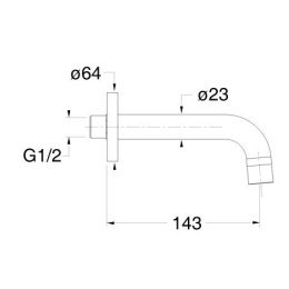 Cristina PD48451 Излив для ванны