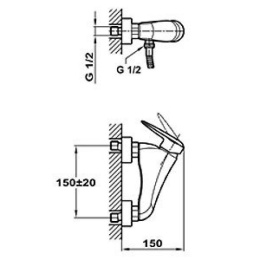 Фото Teka Porto 2123102 Смеситель для душа