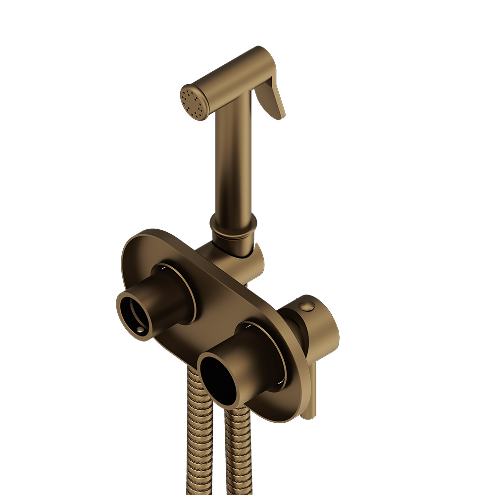 RedBlu by Damixa 214000000 Option, смеситель монтируемый в стену, с гиг.душем, бронза