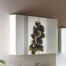 Фото Зеркальный шкаф 100х64см, белый глянец Armadi Art VALLESSI 546-W