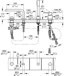 Смеситель Grohe Lineare 19577000 для ванны