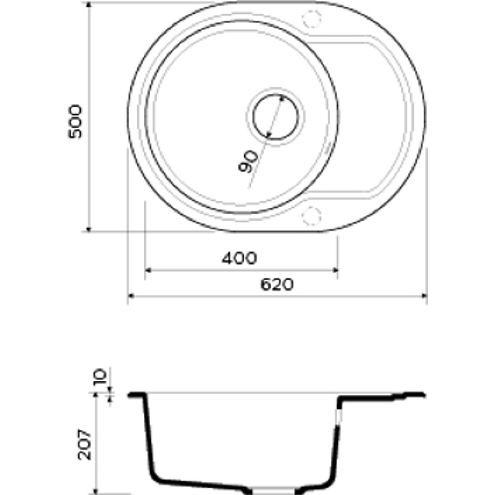 Кухонная мойка Omoikiri Manmaru 62-BE Artgranit (4993349) ваниль