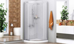 Фото Душевой уголок WasserKRAFT Isen 26S01+26T01 90x90 с поддоном профиль Хром стекло прозрачное