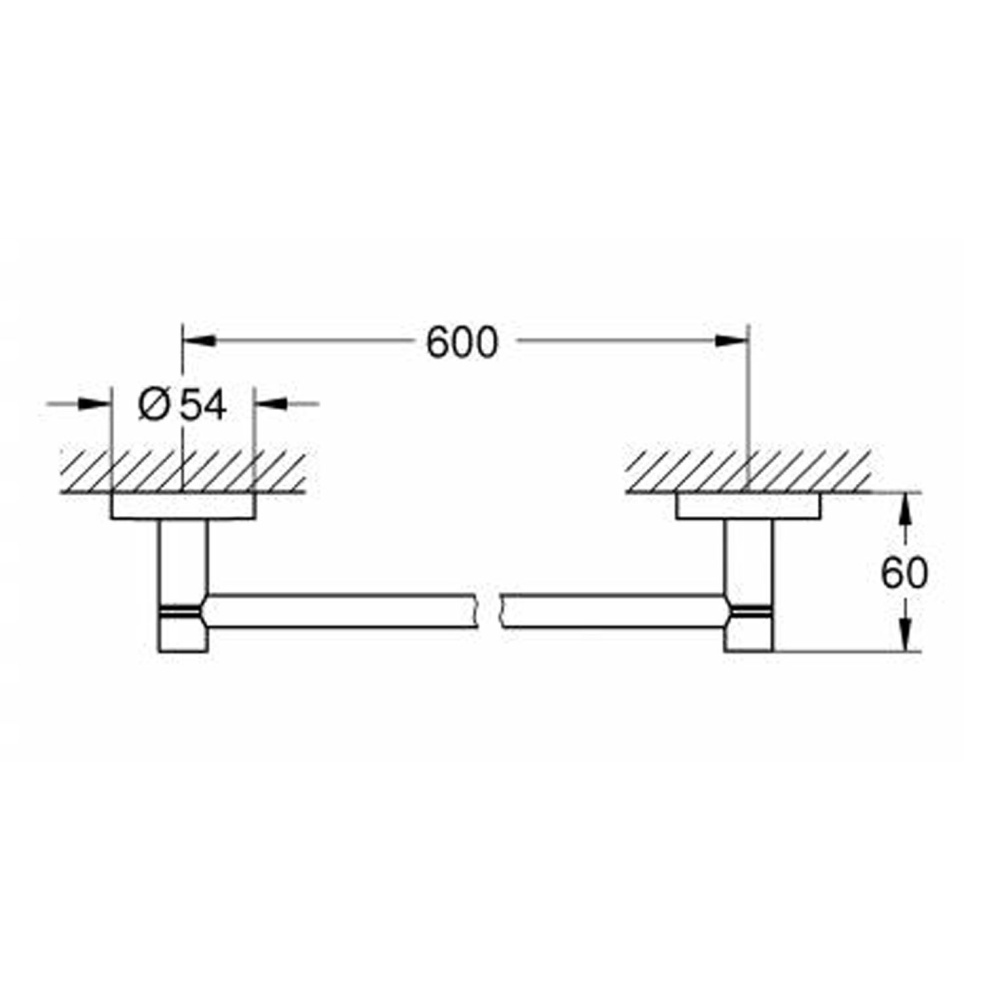 Grohe Essentials 40366GL1 Держатель полотенца, широкий