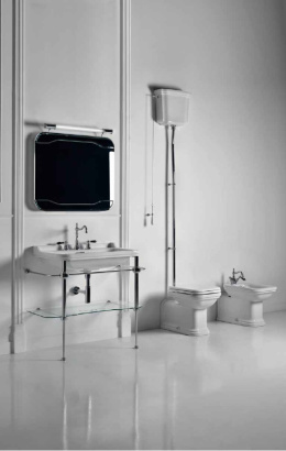 Раковина с консолью Kerasan Waldorf 4142+9196 с полочкой