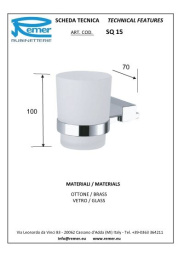 Remer SQ SQ15CR Стакан для зубных щёток подвесной (матовое стекло | хром)