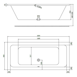 Акриловая ванна 180x80 KOLO (XWP1181000), прямоугольная