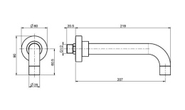 Излив для ванны/раковины F2095CR FIMA Carlo Frattini