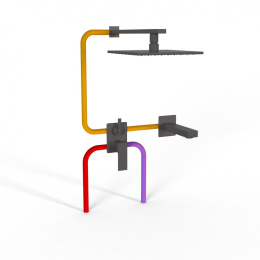 Фото Комплект на 2 потребителя Paini Grazia 21PZSET26911BATHHEAD черный