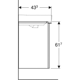 Geberit Smyle Square 500.365.JR.1 Тумба для раковины, с распашными дверцами