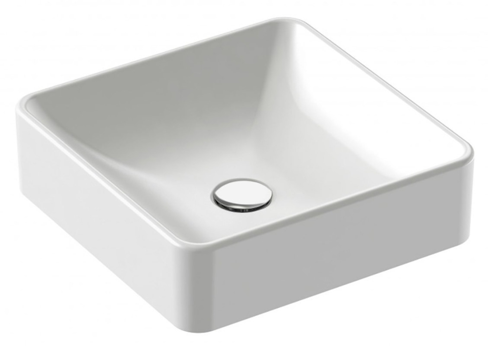 Раковина накладная Jacob Delafon Vox E2661-0 (EVG102-00), 40 х 40 см, с переливным отверстием