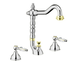 Смесители для раковины Смеситель для раковины Webert Alexandra AL750202 Хром/золото/кристаллы Swarovski