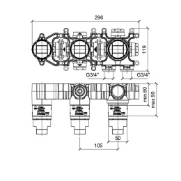 Фото Закладная термостата Almar Modular E176903 на 2 потребителя
