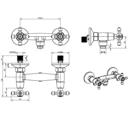 Фото Смеситель для душа Boheme Crystal (274-CRST) хром