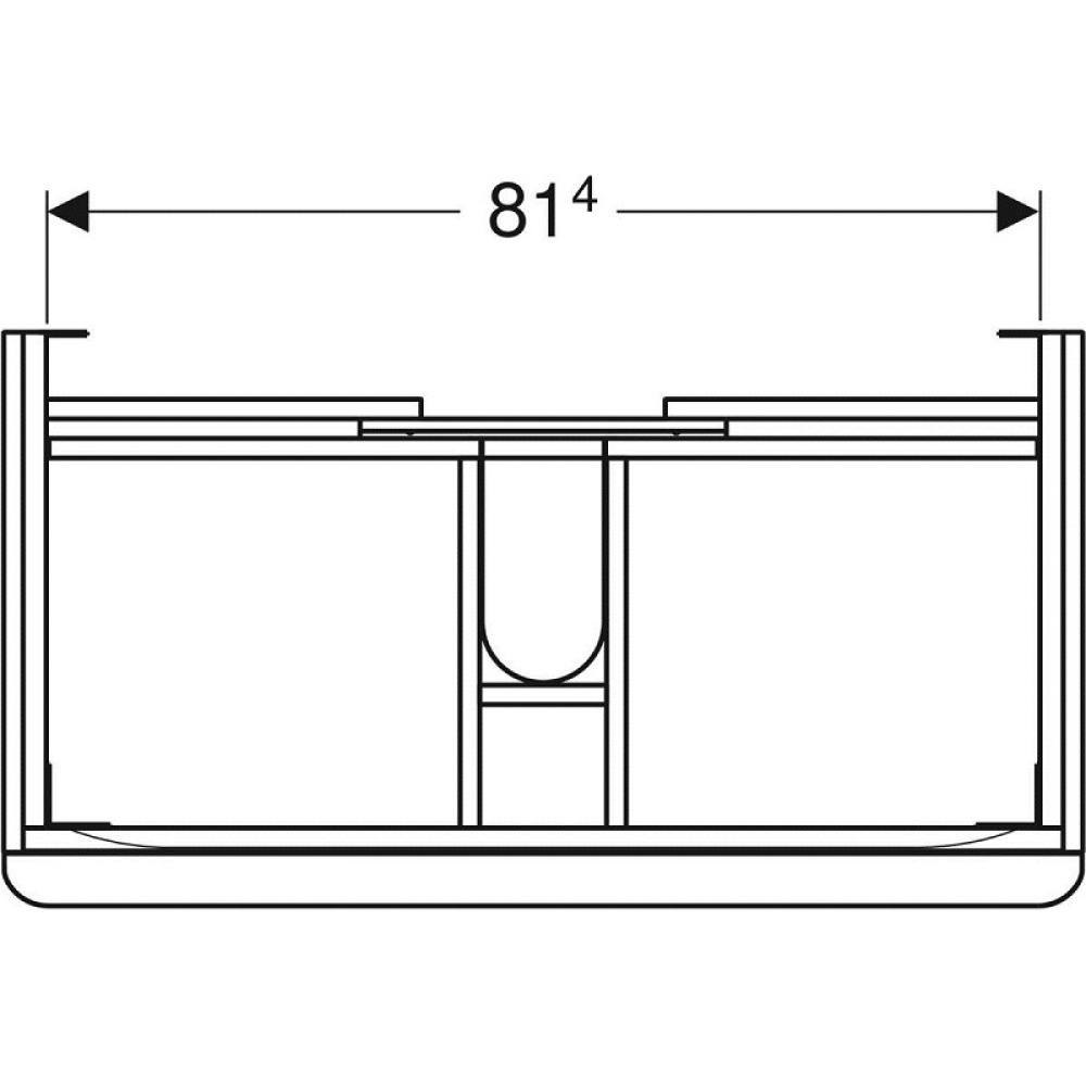 Geberit Smyle Square 500.354.00.1 Тумба для раковины, с ящиками выдвижными