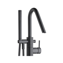 Фото Смеситель для  ванны напольный Giulini Futuro черный матовый   F6592NO