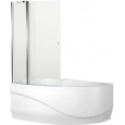 Шторка для ванны Aquanet Alfa 3 NF7221-1 pivot, прозрачное стекло