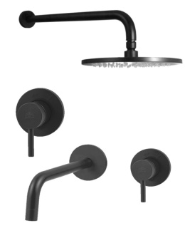 Комплект для душа Paffoni LIGHT (KITLIG011NO006) черный матовый