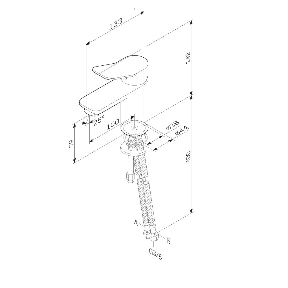 Смеситель для умывальника Am.Pm X-Joy (F85A02133) белый