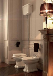 Механизм смыва для навесного высокого бачка Kerasan Retro 750193 (бронза)