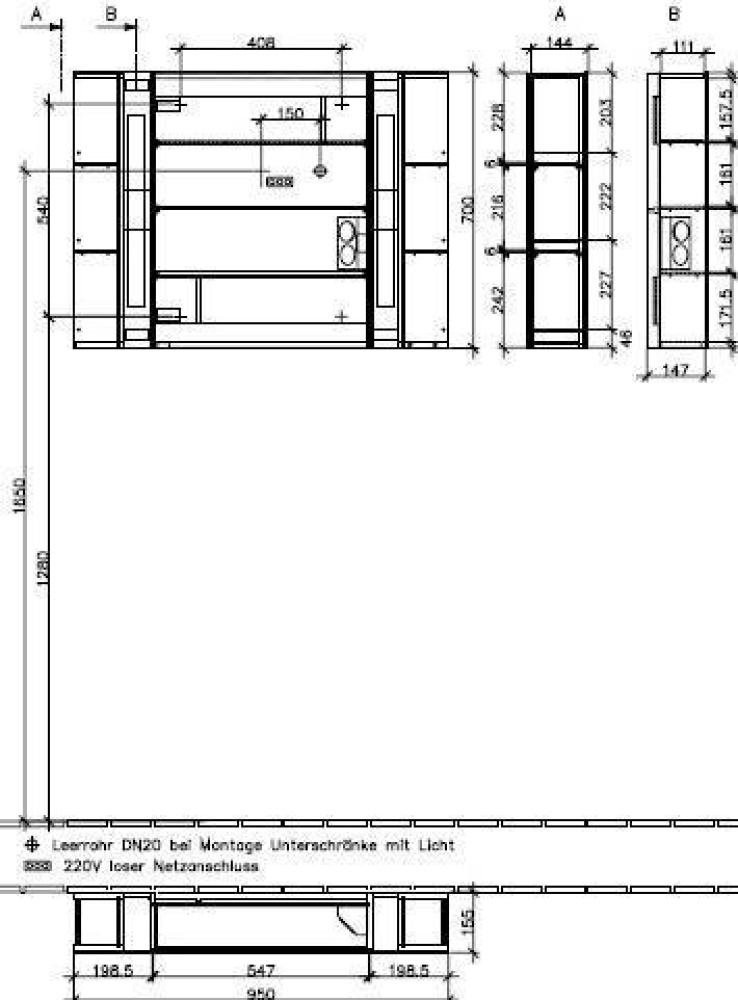 Зеркальный шкаф A1303000 VILLEROY&BOCH City Life, 950 x 700 x 150 мм