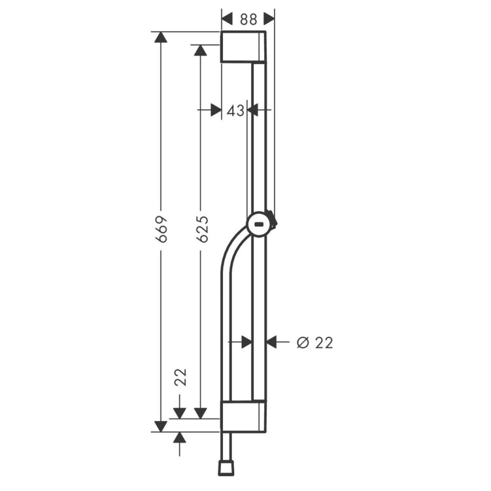 Душевая штанга Hansgrohe Pulsify S 24400000 Хром