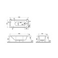 Ванна VitrA Optimum Neo (Оптимум Нео) 64530001000 170 x 70 см акриловая прямоугольная белая